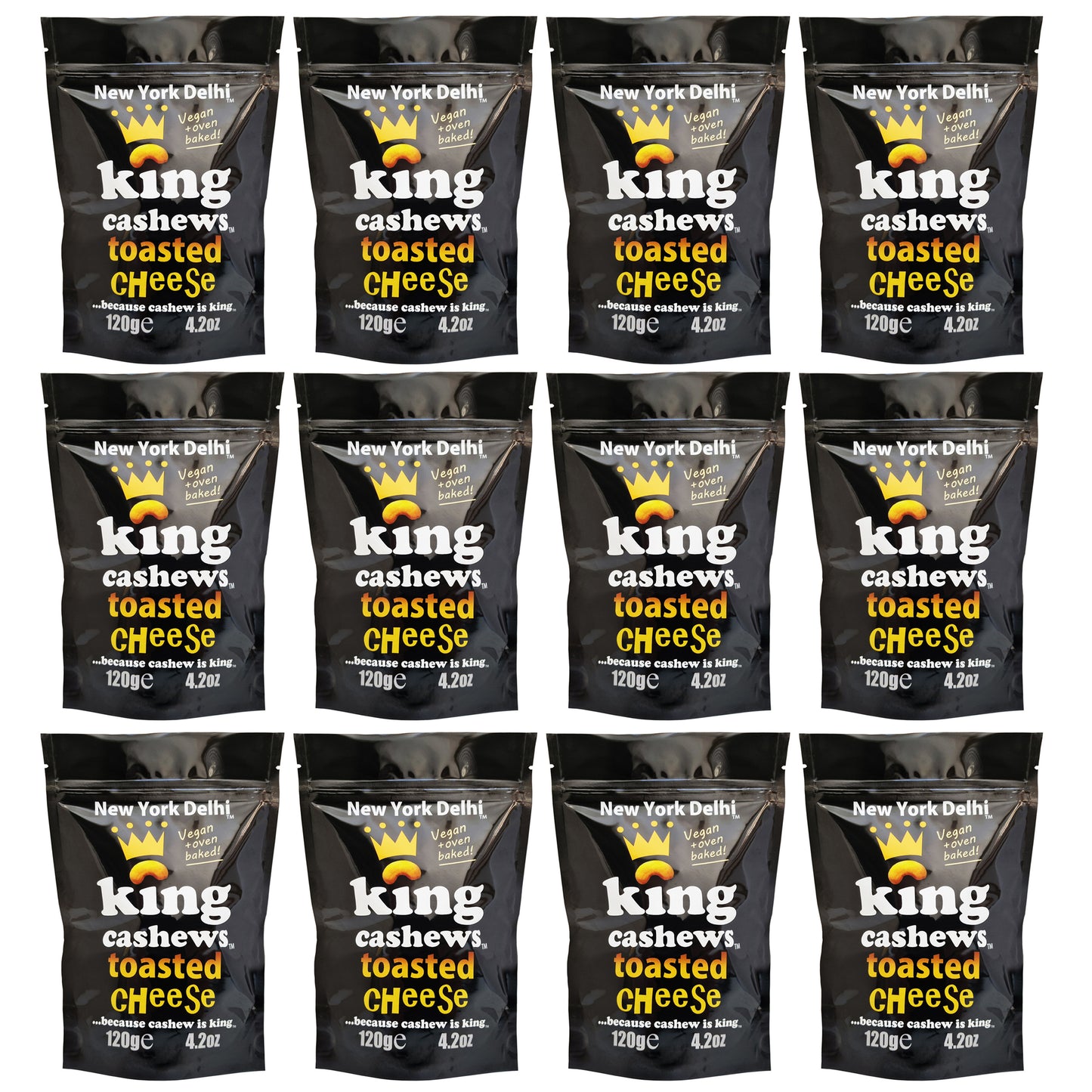 King Cashews Toasted Cheese 12x120g VEGAN case