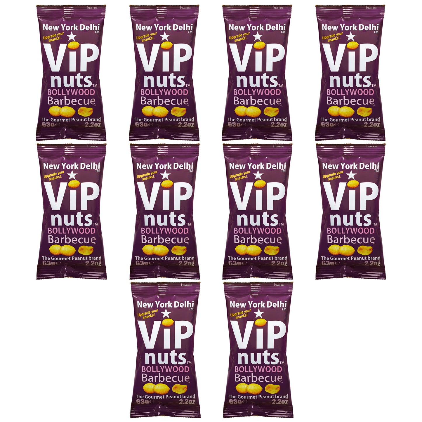 Bollywood BBQ peanuts high protein ViPnuts 10 Box