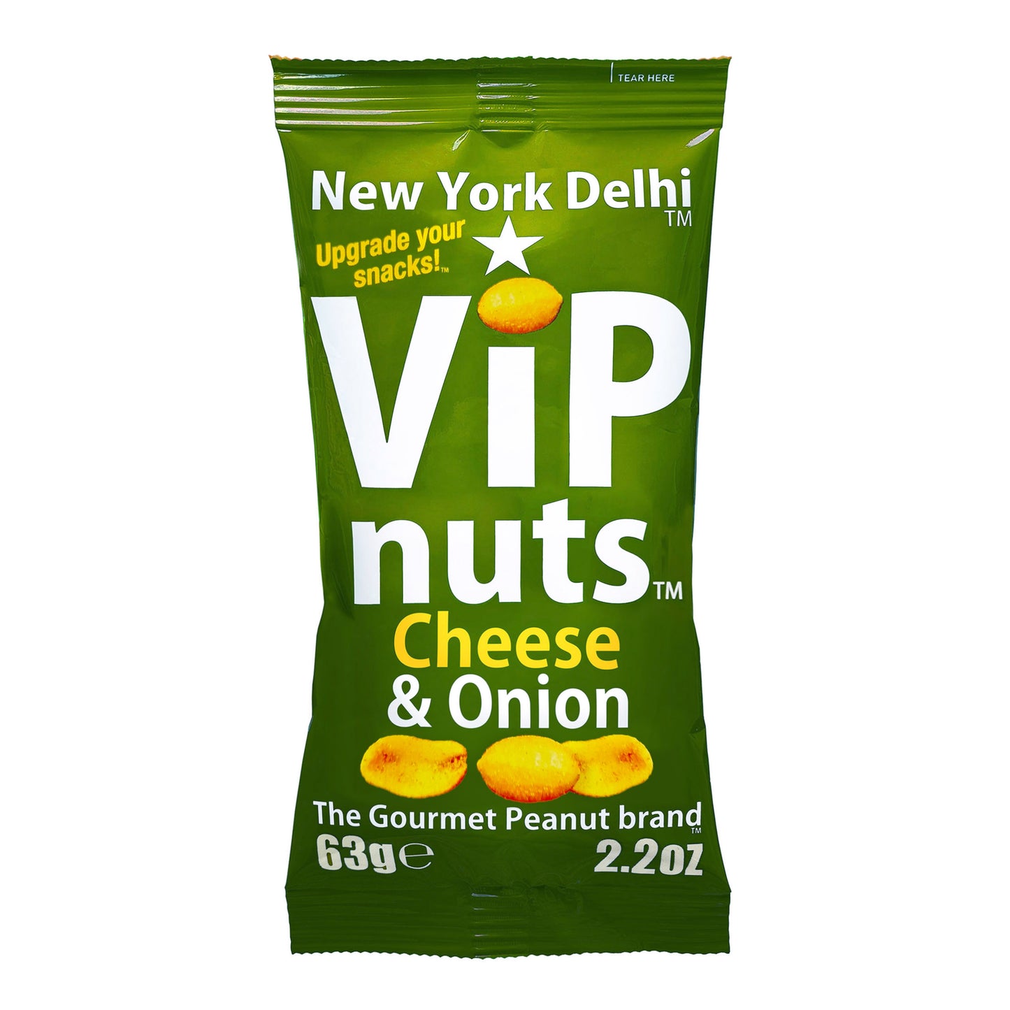 ViPnuts Cheese & Onion peanuts 63g pack