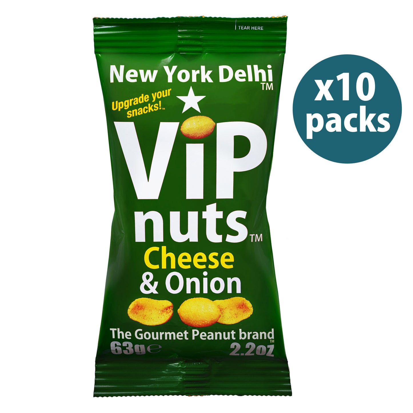 Cheese and Onion peanuts high protein ViPnuts x 10 Box