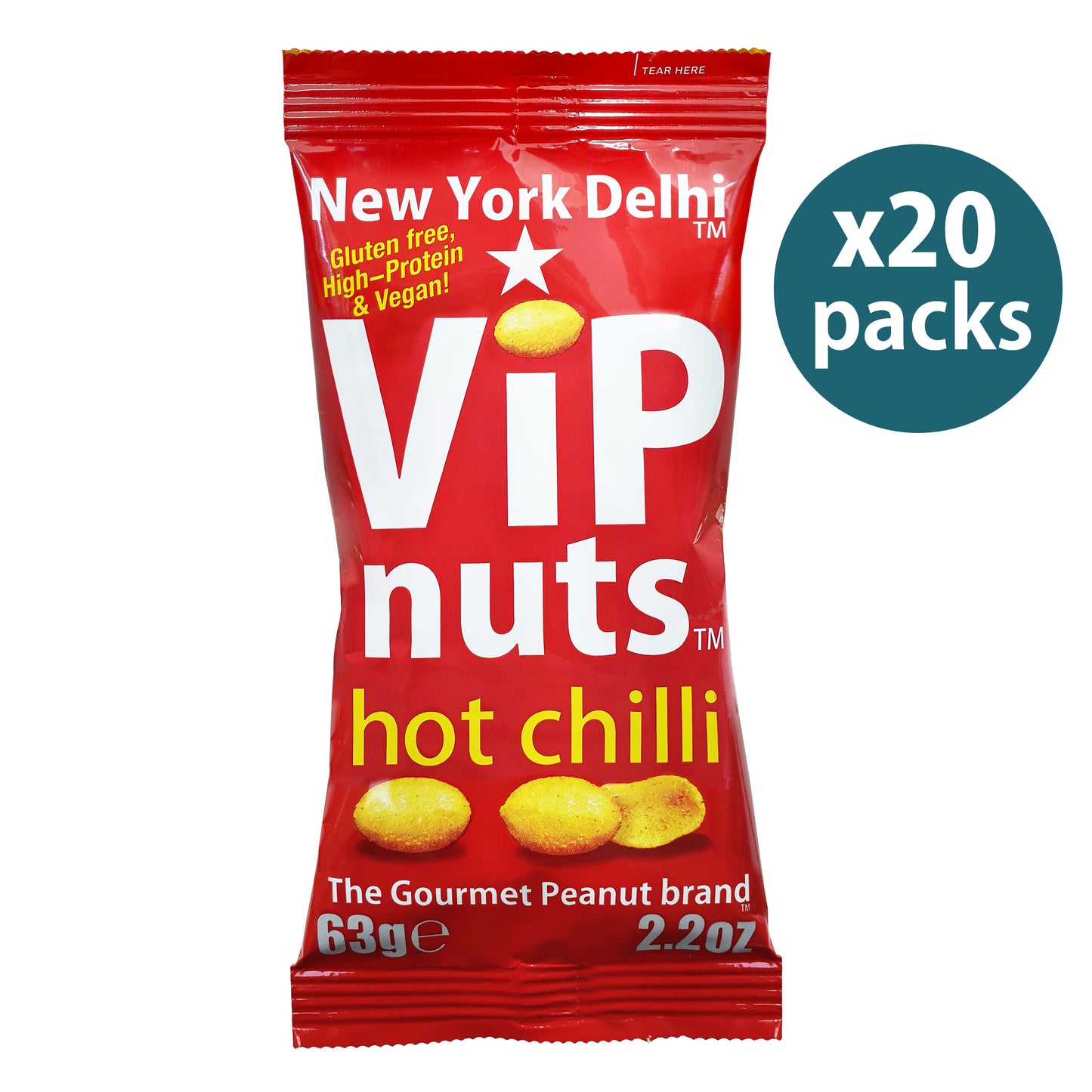 ViPnuts Hot Chilli peanuts 20x63g case