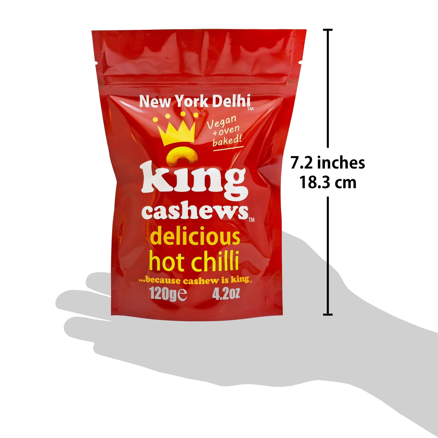 King Cashews Hot Chilli 3 x 120g case