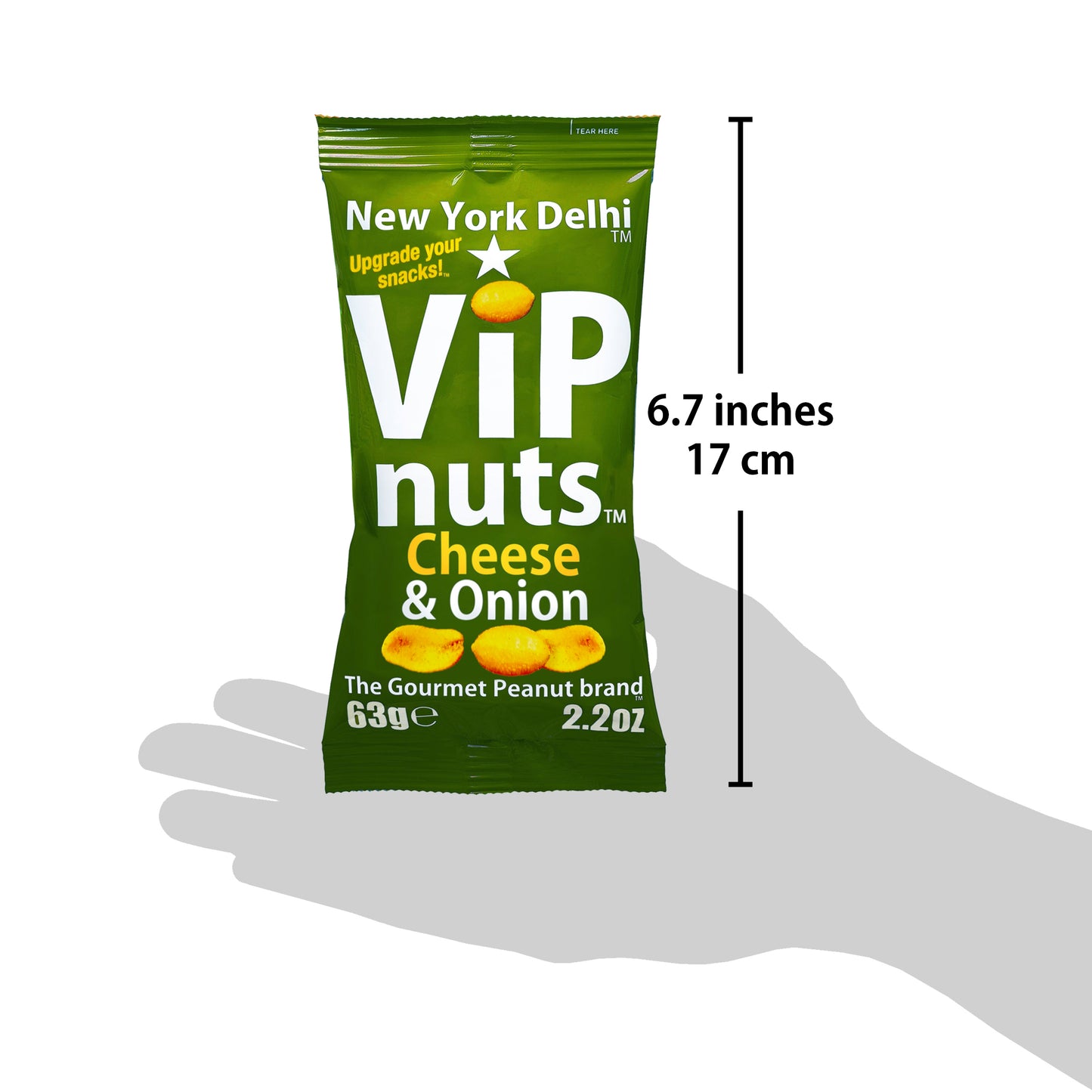 ViPnuts Cheese & Onion peanuts 20x63g case