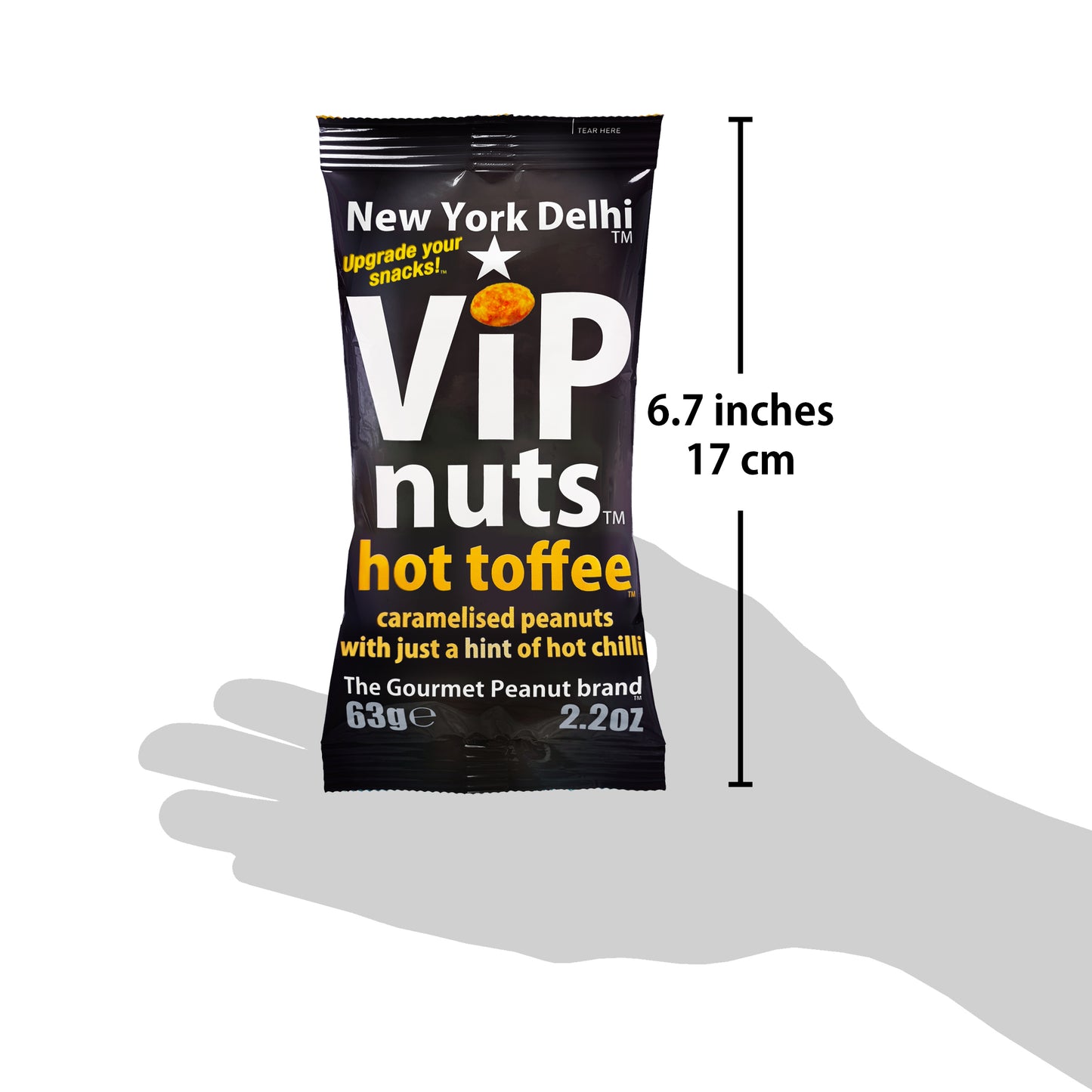 ViPnuts Hot Toffee peanuts 12 x 63g case