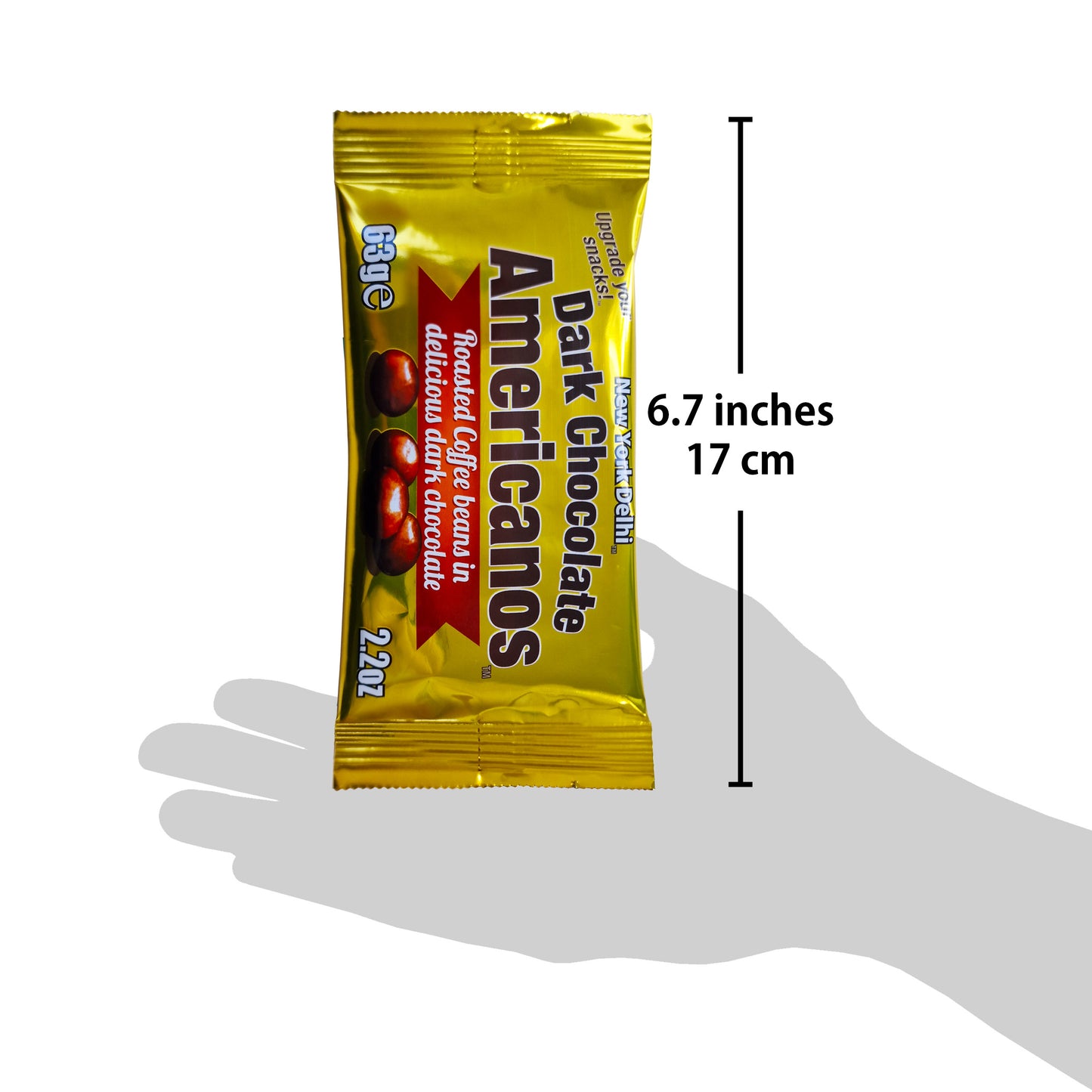 Coffee beans in dark chocolate Americanos