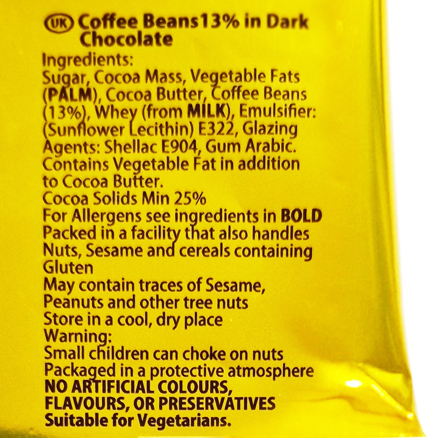 Coffee beans in dark chocolate Americanos