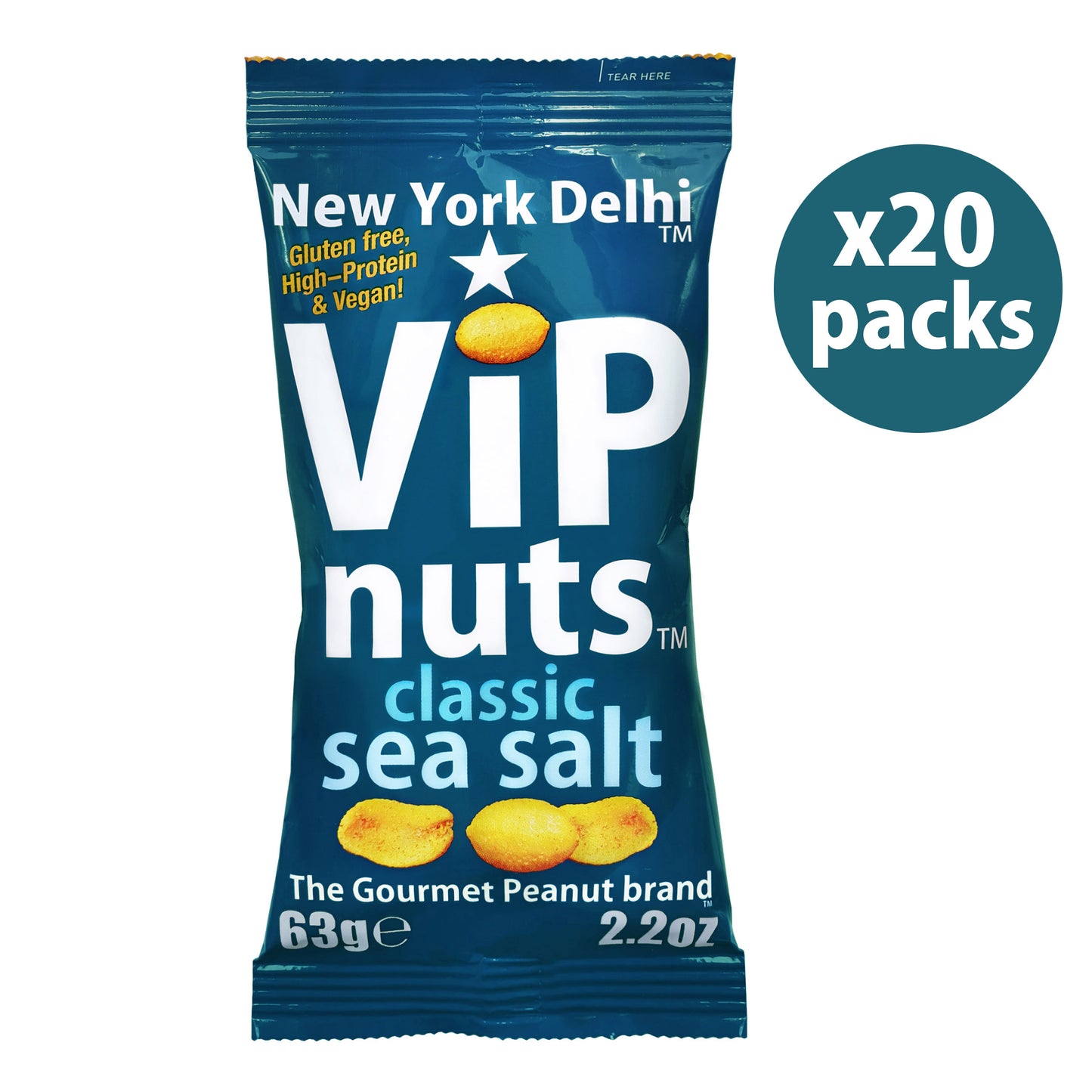 ViPnuts Classic Sea Salt peanuts 20x63g case