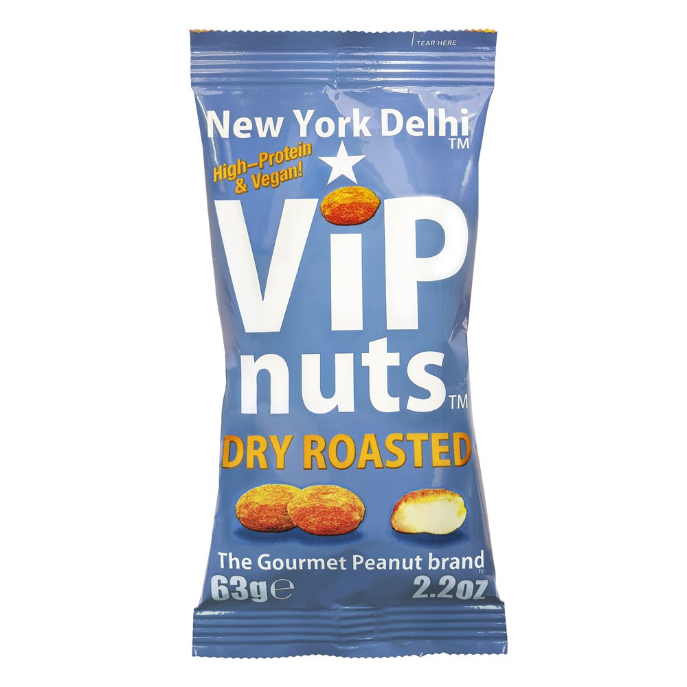 ViPnuts Dry Roasted peanuts 63g pack