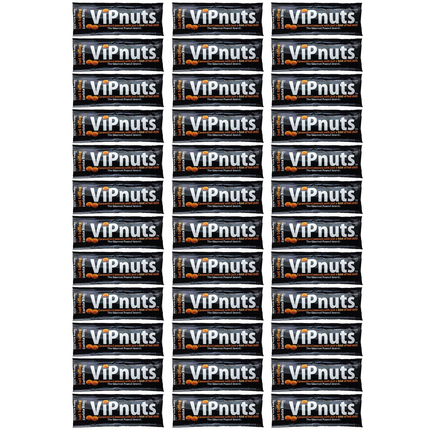 ViPnuts Hot Toffee peanuts 36 x 27g shot box