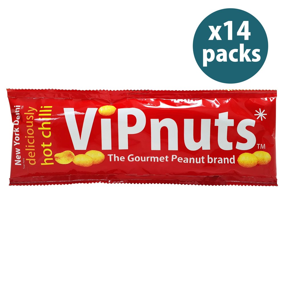 ViPnuts Hot Chilli peanut 14 x 25g shot case