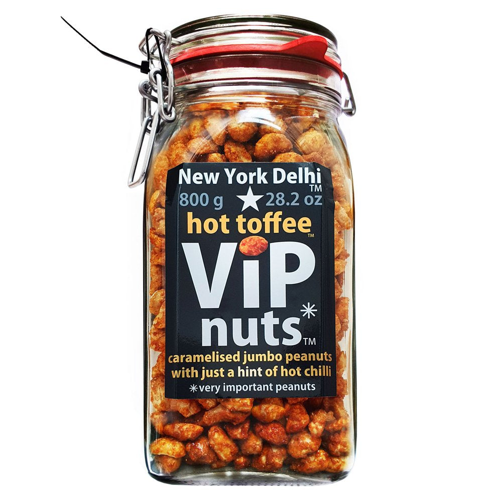 ViPnuts Hot Toffee in Glass Bar Jar 800g