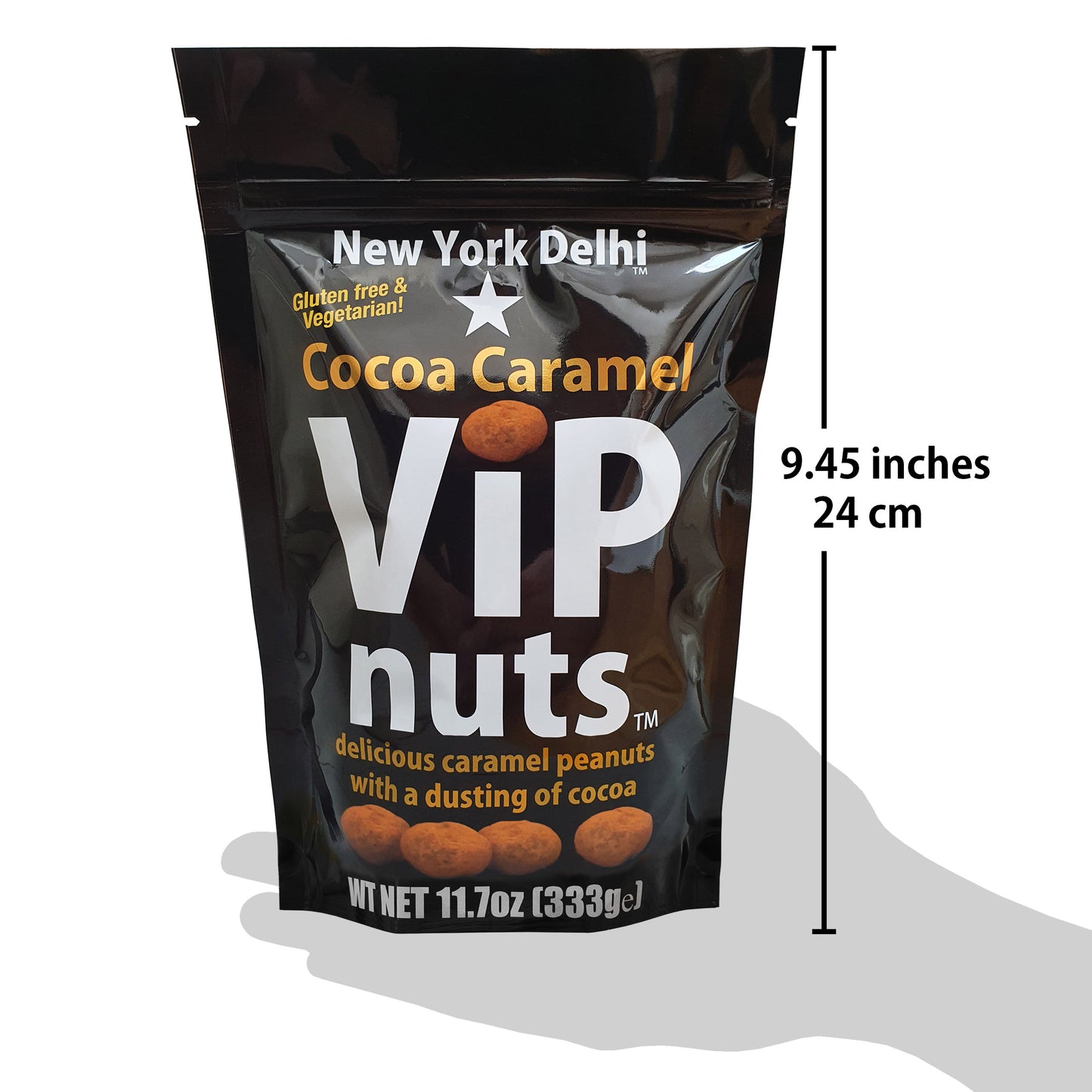 ViPnuts Cocoa Caramel peanuts 333g Hero Size