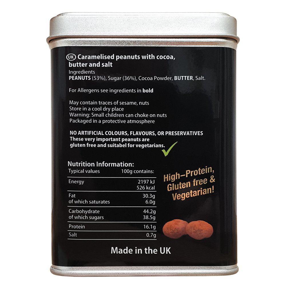 ViPnuts Cocoa Caramel peanuts in Gift Tin 200g