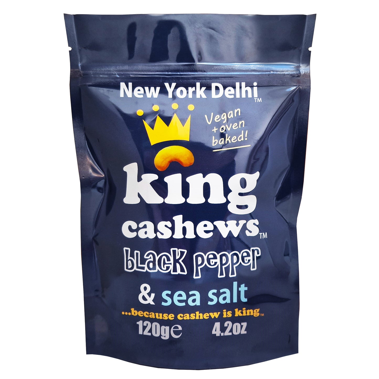 King Cashews cracked black pepper & sea salt 120g pack