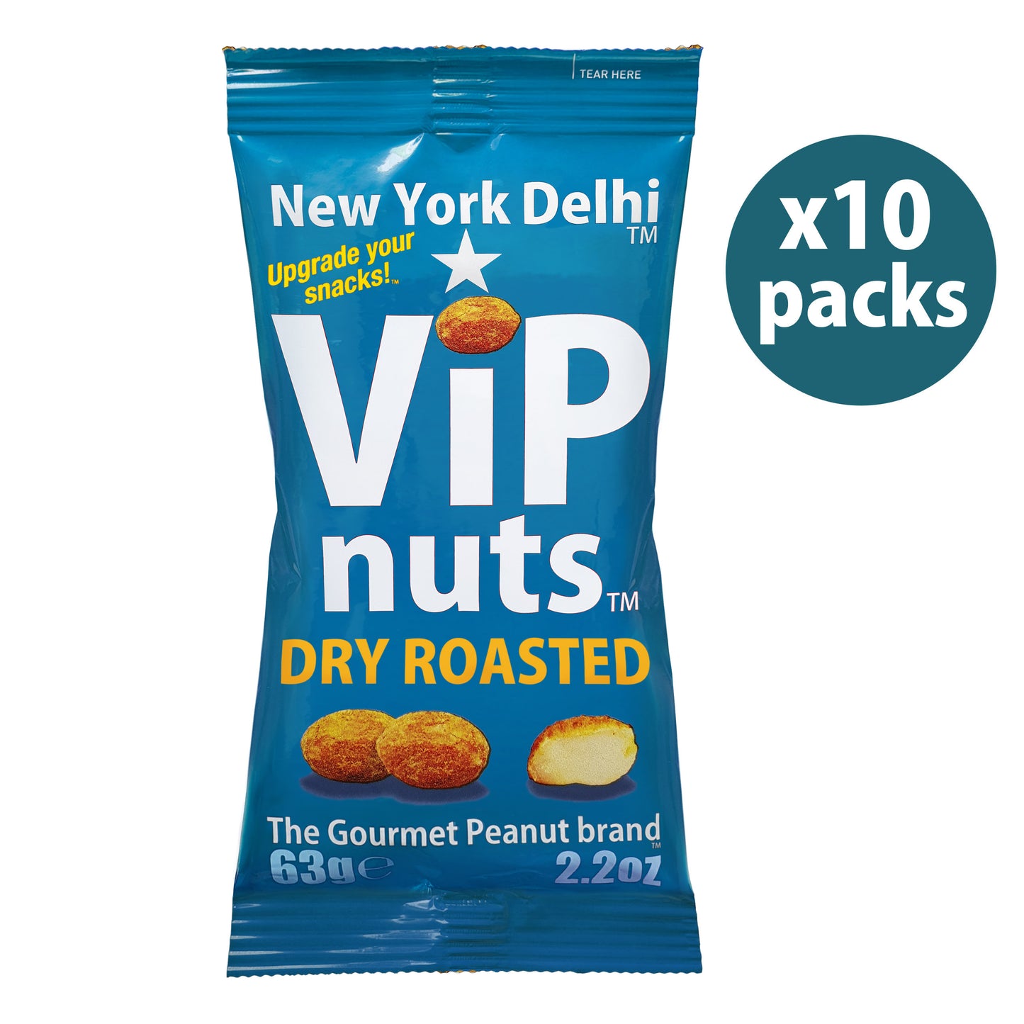 Dry Roasted peanuts high protein ViPnuts x 10 Box