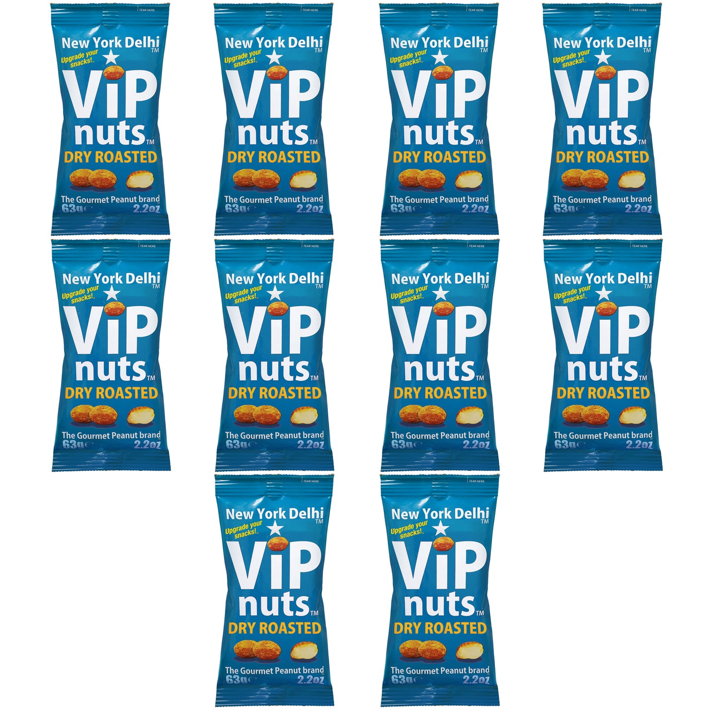 Dry Roasted peanuts high protein ViPnuts x 10 Box