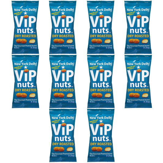 Dry Roasted peanuts high protein ViPnuts x 10 Box