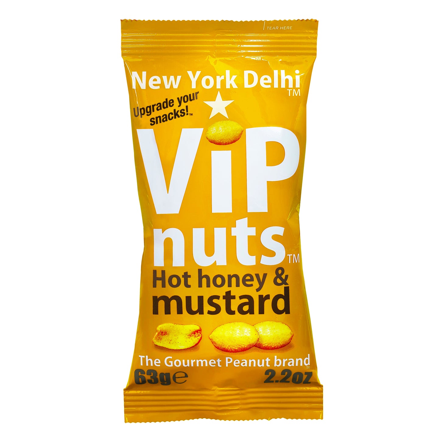 ViPnuts Hot Honey & Mustard peanuts 63g pack