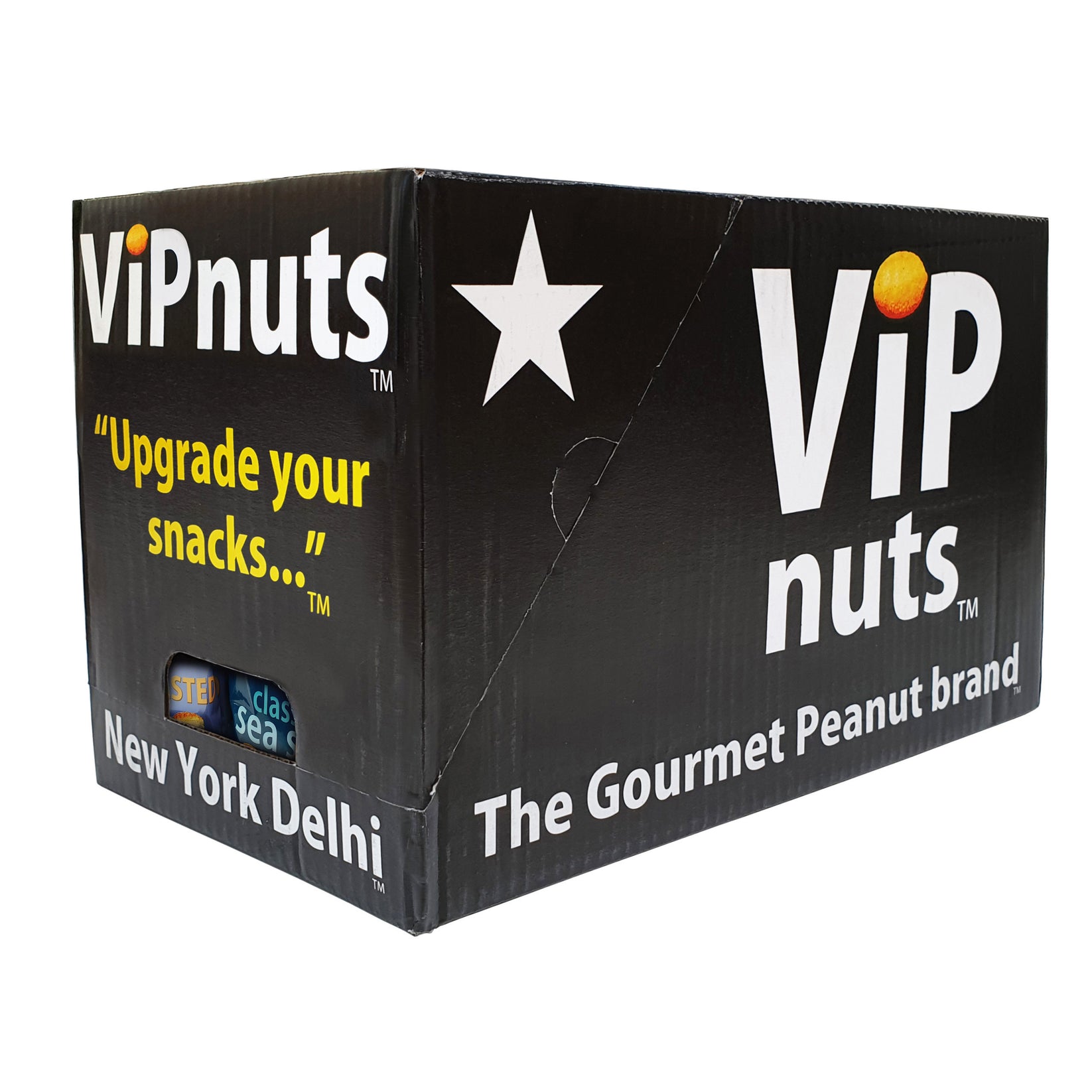 New York Delhi ViPnuts, Flavoured Peanuts High Protein. 10 Box (Lemon