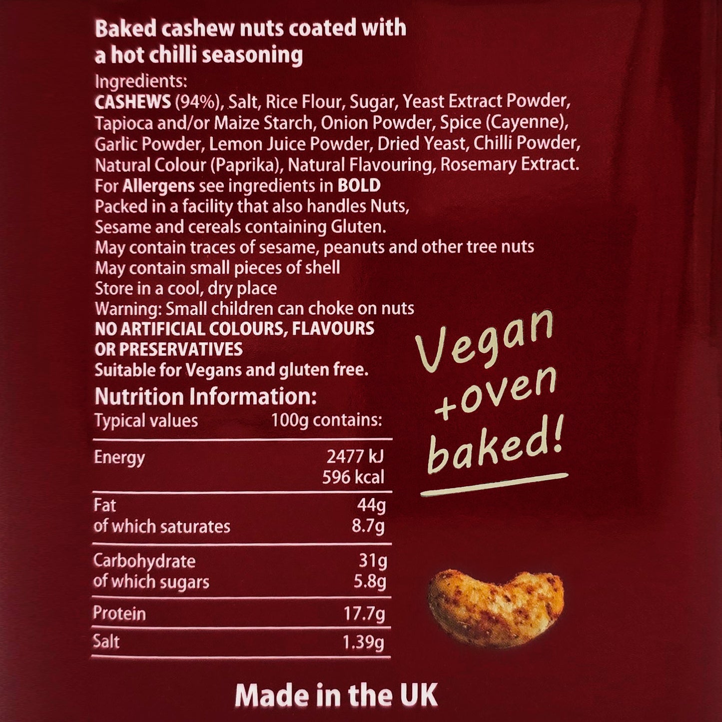 Cashews Hot Chilli 200g Gift Tin