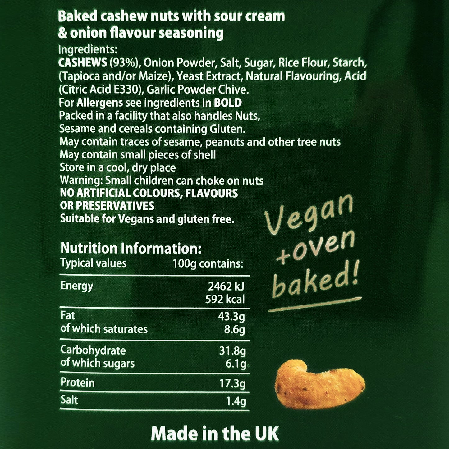 Cashews Sour Cream & Onion 200g Gift Tin