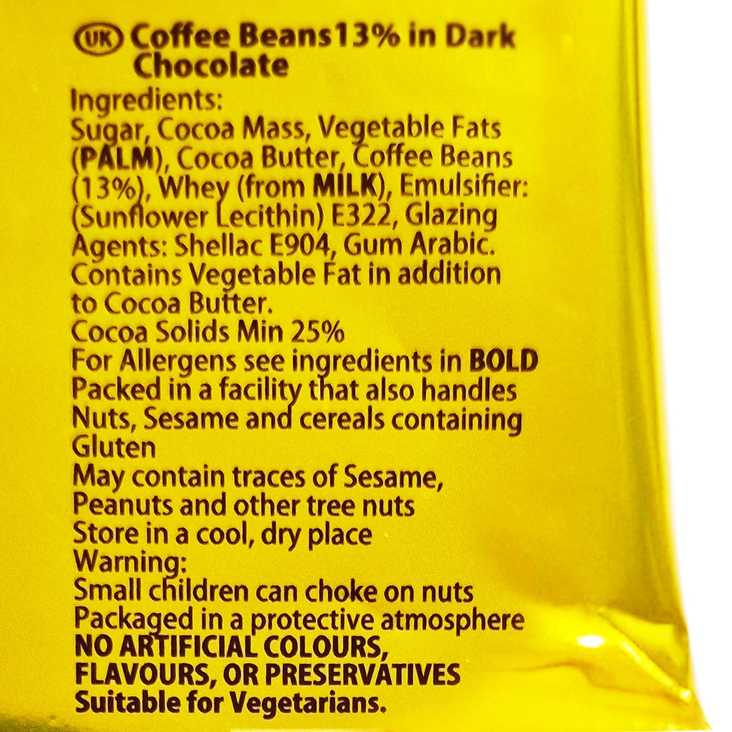 DC Americanos coffee beans in dark chocolate 12 x 63g case