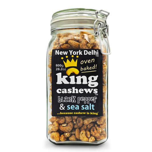 Cashews Cracked Black Pepper & Sea Salt Glass Bar Jar 800g