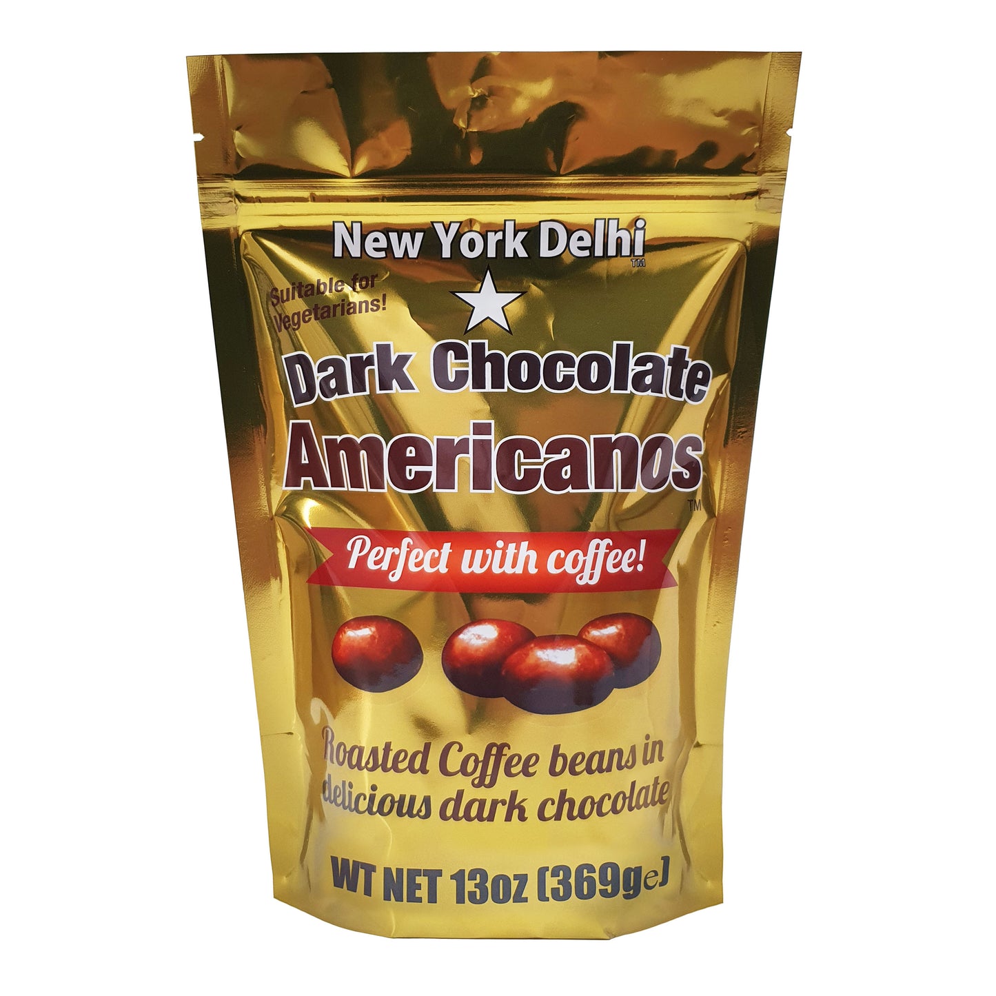 DC Americanos coffee beans in dark chocolate in 369g Hero Size