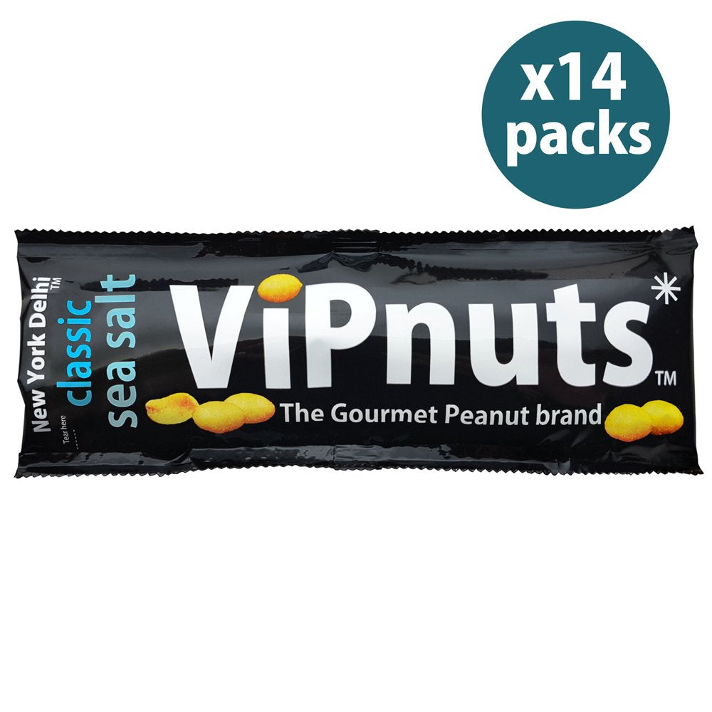 ViPnuts Classic Sea Salt peanuts  14 x 25g shot case