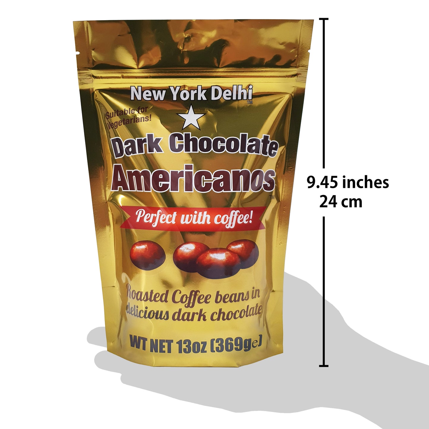 DC Americanos coffee beans in dark chocolate in 369g Hero Size